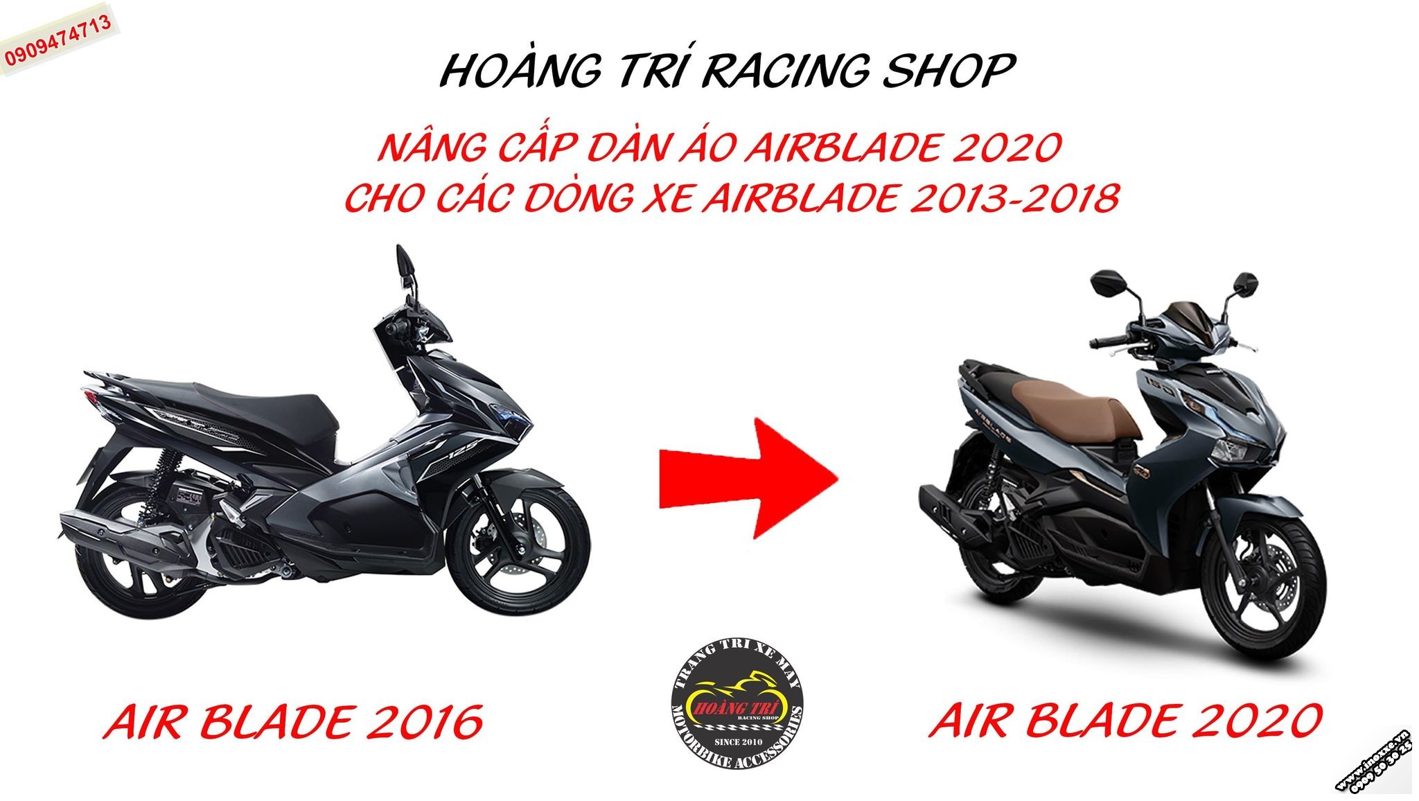 Nâng cấp dàn áo Airblade 2020 cho các dòng xe Airblade 2016-2019